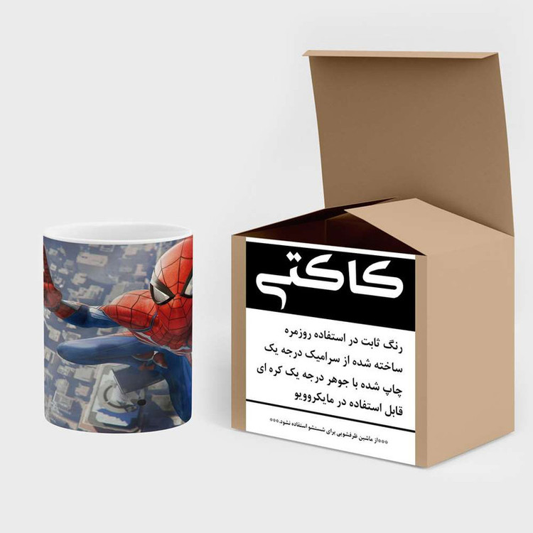 فاکس شاپ ماگ کاکتی مدل کارتون Spider Man کد mgh23158