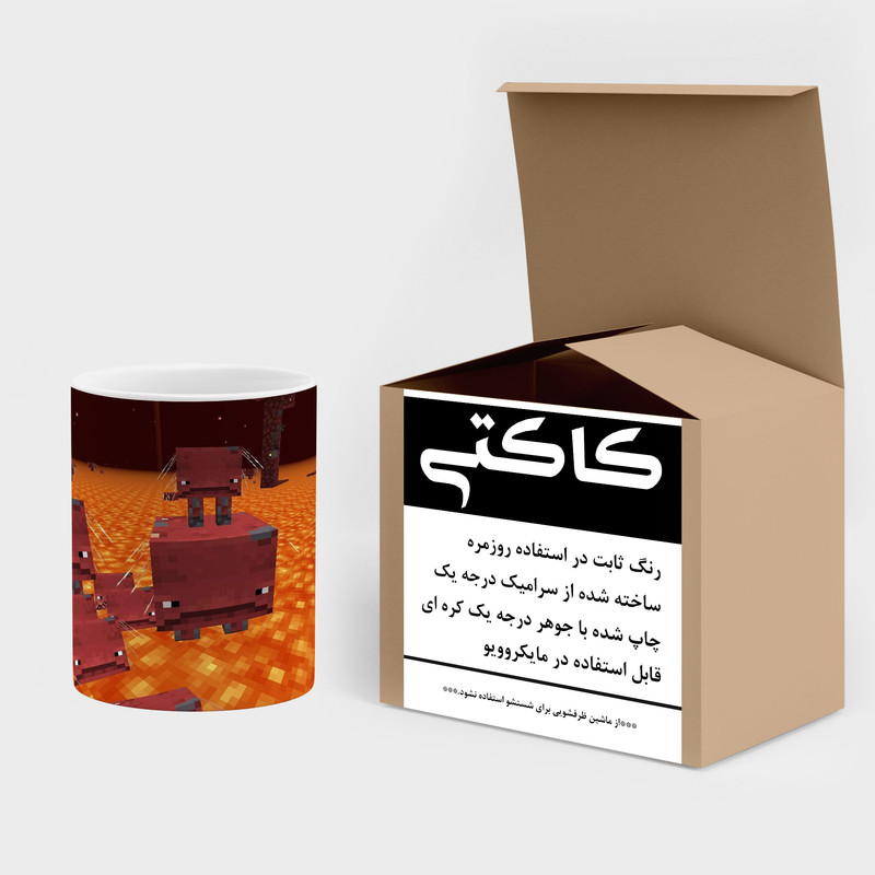 فاکس شاپ ماگ کاکتی طرح ماینکرافت minecraft مدل mgh41113