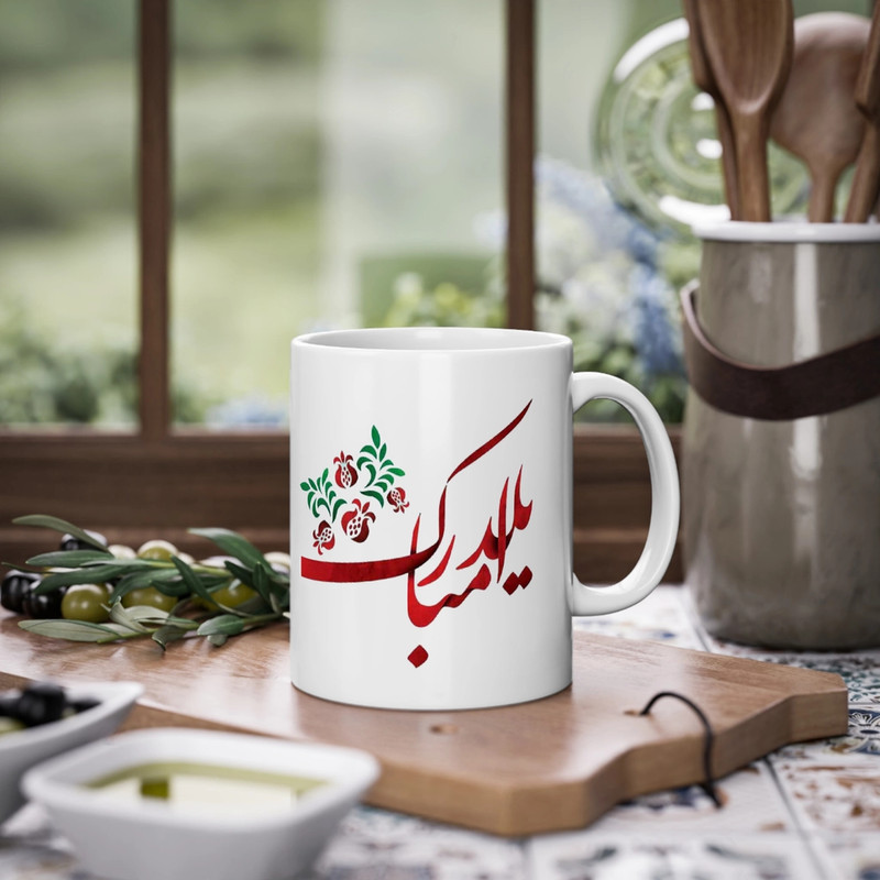 فاکس شاپ ماگ پادآفرین مدل یلدایی با انار فانتزی کد 002