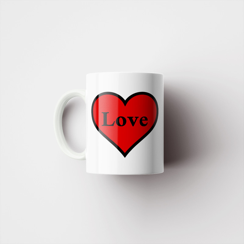 فاکس شاپ ماگ پاد آفرین مدل فانتزی طرح قلب عشق love کد p11803