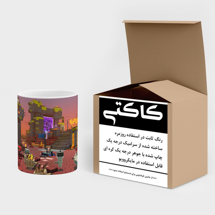 فاکس شاپ ماگ کاکتی طرح ماینکرافت minecraft مدل mgh41422