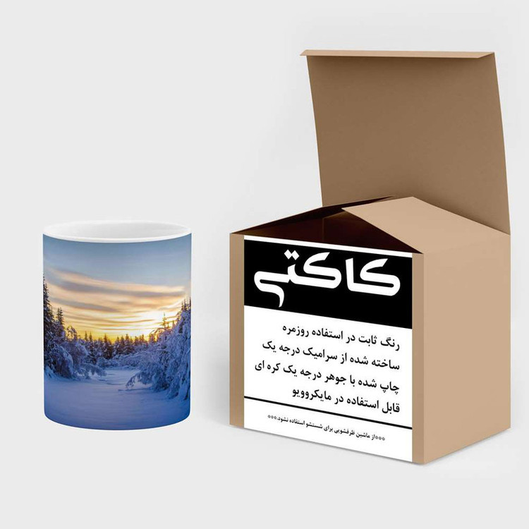 فاکس شاپ ماگ کاکتی مدل منظره برفی کد mgh14879