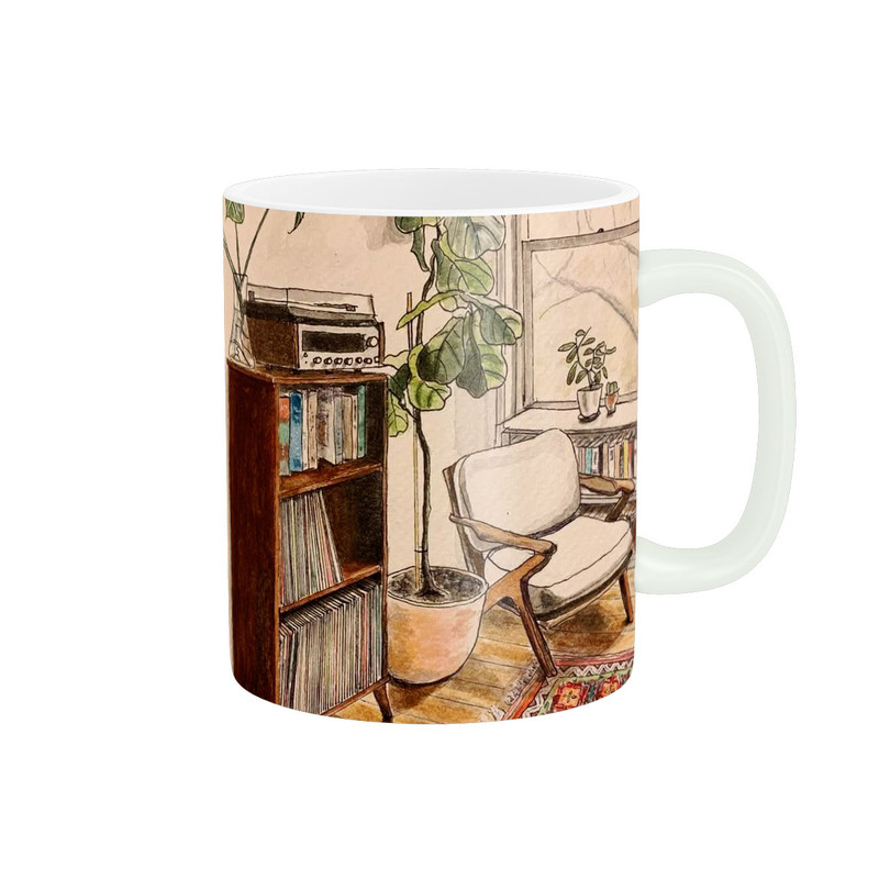 فاکس شاپ ماگ پاد آفرین طرح گوشه دنج کتابخوانی کد62