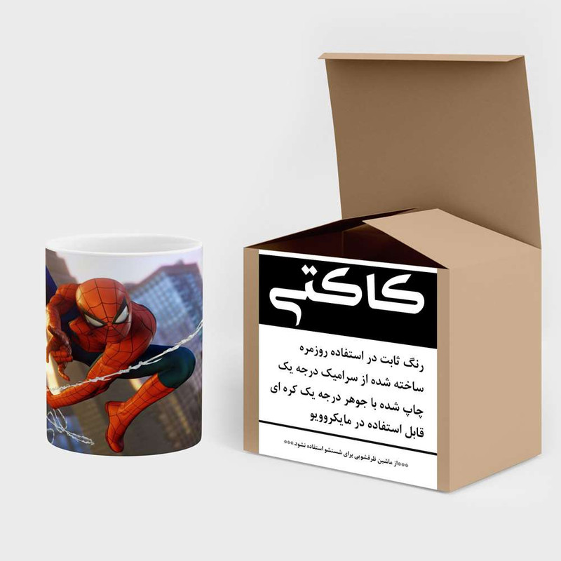 فاکس شاپ ماگ کاکتی مدل کارتون Spider Man کد mgh23201