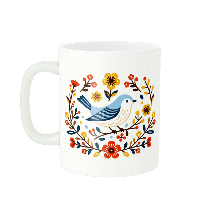 فاکس شاپ ماگ پاد آفرین طرح پرنده و گل کد 2320