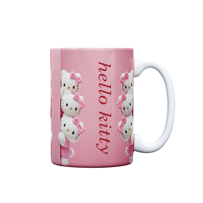 فاکس شاپ ماگ مدل عروسکی طرح Hello Kitty کد 354