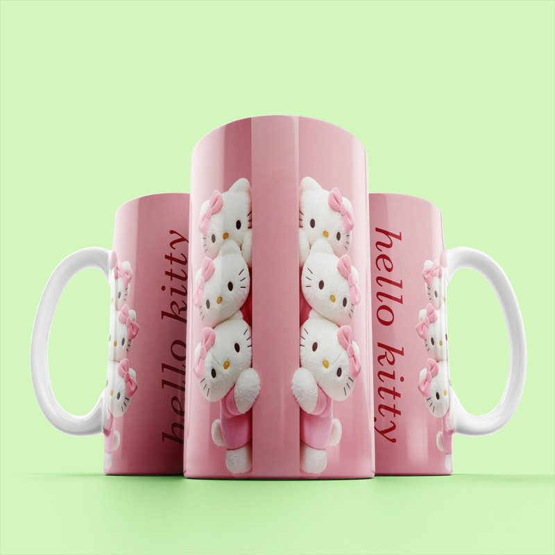 فاکس شاپ ماگ مدل عروسکی طرح Hello Kitty کد 354