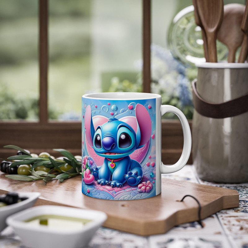 فاکس شاپ ماگ پادآفرین مدل کارتون استیچ stitch کد 084