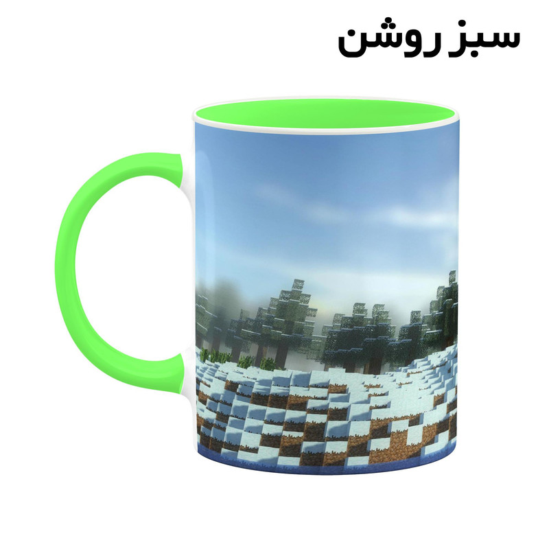 فاکس شاپ ماگ کاکتی طرح ماینکرافت minecraft مدل mgh41090
