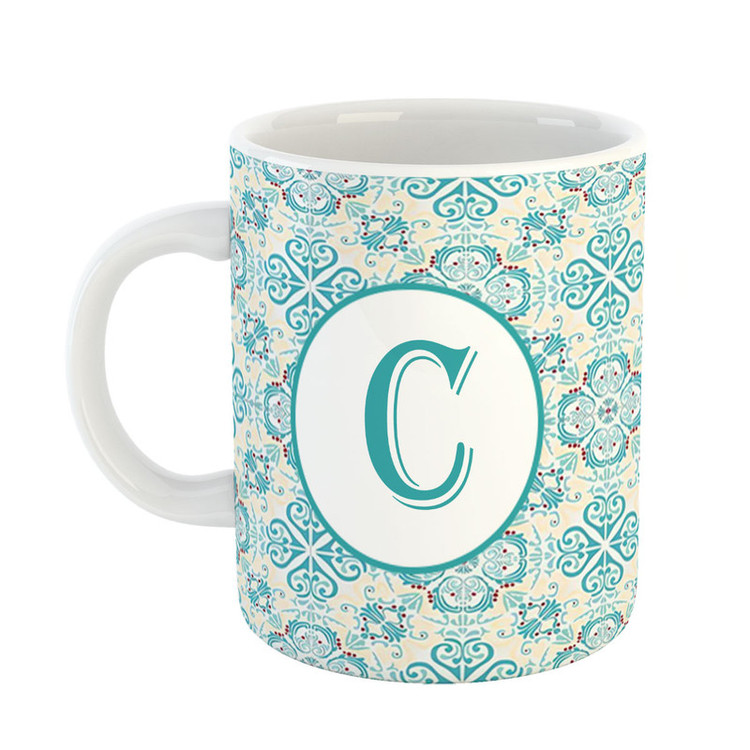 فاکس شاپ ماگ پادآفرین مدل فانتزی طرح حرف C کد 30