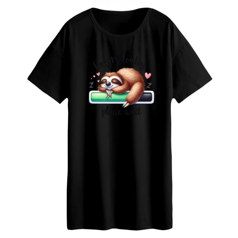 تی شرت لانگ زنانه مدل خرس تنبل کد 2