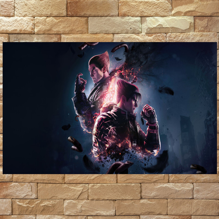تابلو شاسی مدل گیمینگ طرح پوستر بازی کامپیوتر ی تیکن tekken8 کاراکتر جین کد 1103