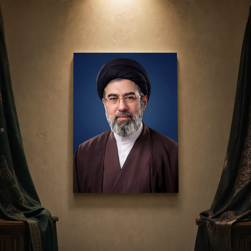 تابلو شاسی مدل مذهبی طرح رهبر امام سید مجتبی خامنه‌ای کد 448SM