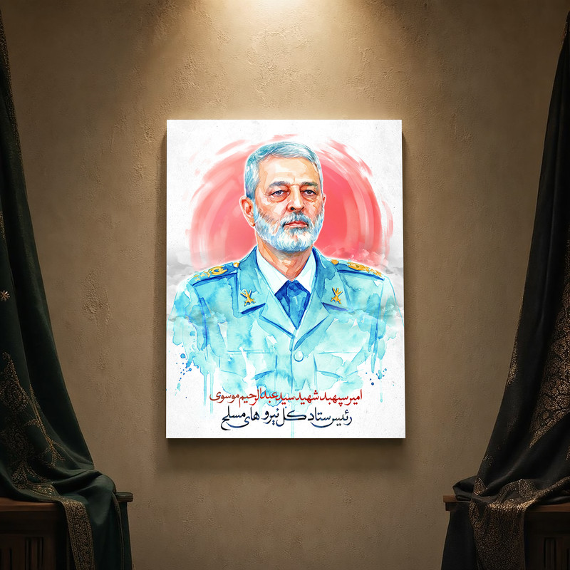 تابلو شاسی مدل مذهبی طرح شهید سپهبد موسوی کد 46SM