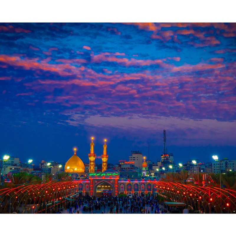 تابلو شاسی مدل کربلا طرح بین الحرمین ، حرم حضرت ابوالفضل العباس(ع) کد 28