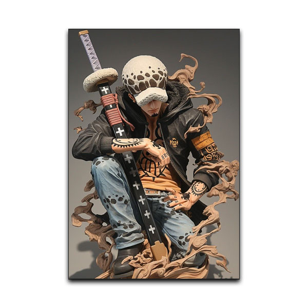تابلو شاسی گوفی مدل ترافالگار لا انیمه وان پیس طرح One Piece Law کد WG258