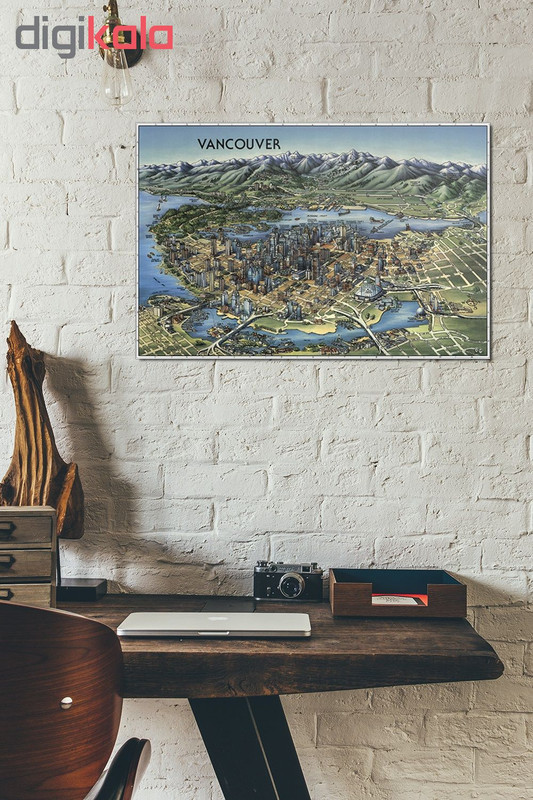 تابلو شاسی پالمیرا طرح نقشه سه بعدی ونکوور کانادا کد MAP164 H