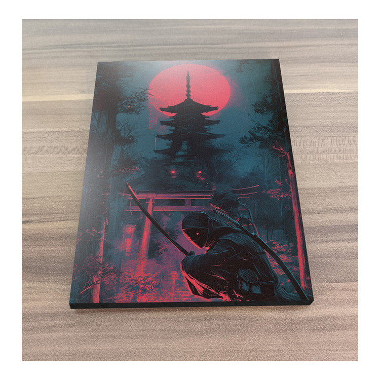 تابلو شاسی گوفی مدل سامورایی و نینجا در معبد ژاپنی طرح Ninja Samurai Temple 4K کد RD52