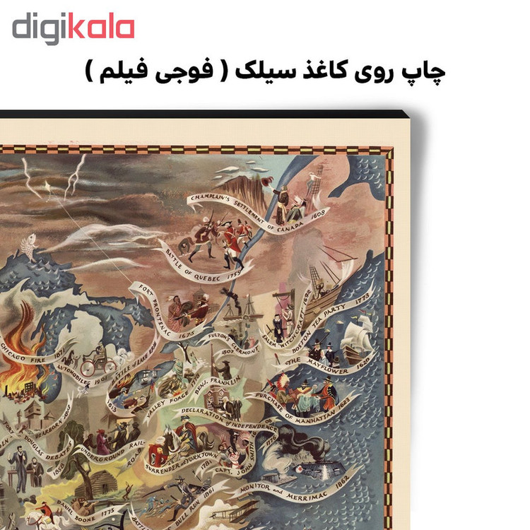تابلو شاسی پالمیرا طرح نقشه تاریخی تاریخ قاره آمریکا کد MAP142