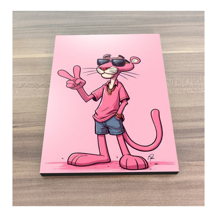 تابلو شاسی گوفی مدل انیمیشن پلنگ صورتی طرح Pink Panther کد GE53