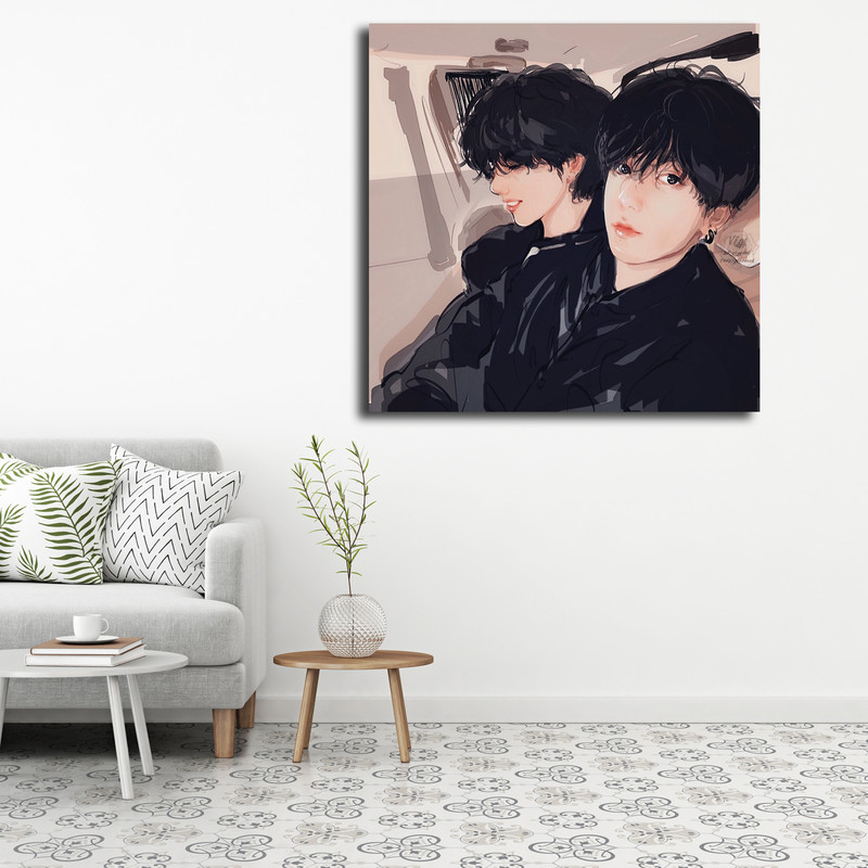 تابلو شاسی مدل taekook fanart کد 13