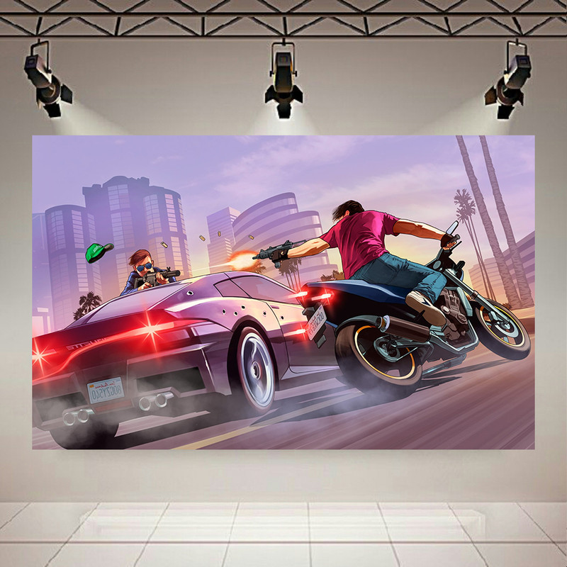 تابلو بوم طرح گیم مدل GTA کد AR30795