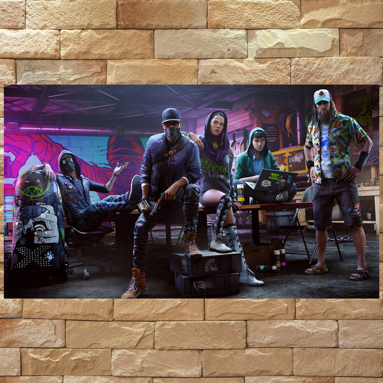تابلو شاسی مدل گیمینگ طرح پوستر بازی game کامپیوتر ی واچ داگز watch dogs کد 1093