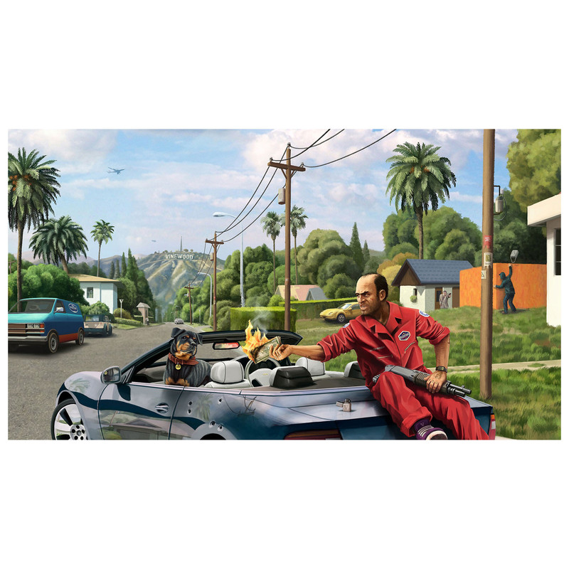تابلو شاسی مدل T8125 طرح بازی GTA