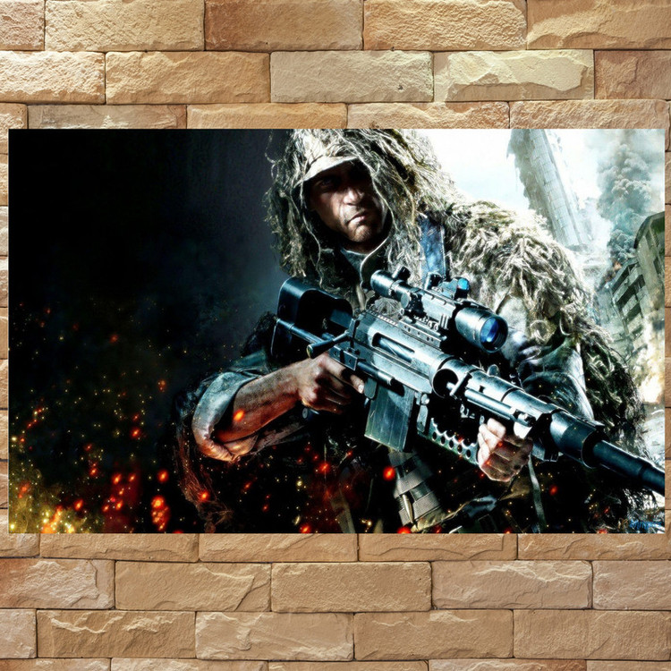 تابلو شاسی مدل گیمینگ طرح پوستر بازی game کامپیوتر ی اسنایپر sniper کد 1101