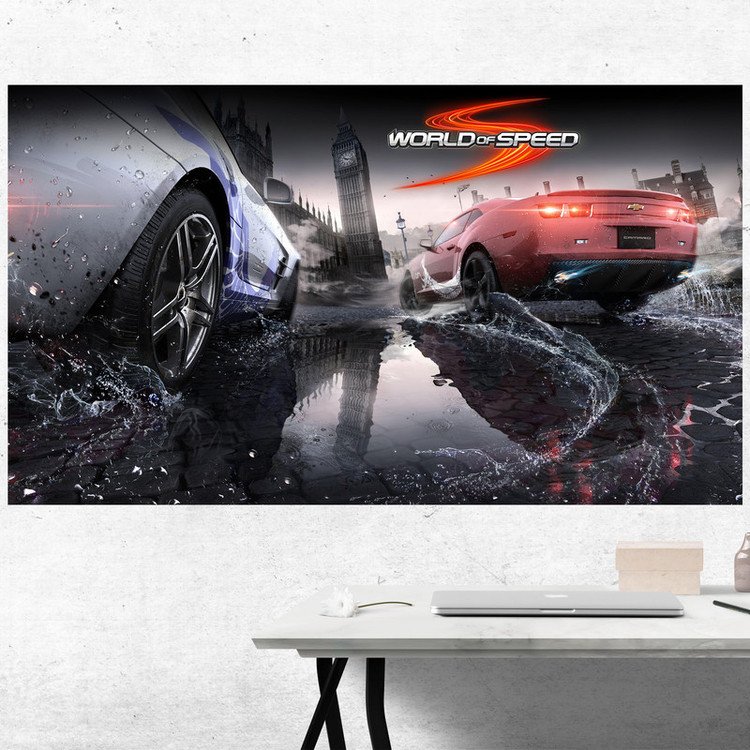 تابلو شاسی مدل گیمینگ طرح پوستر بازی کامپیوتر ی دنیای سرعت world of speed کد1089