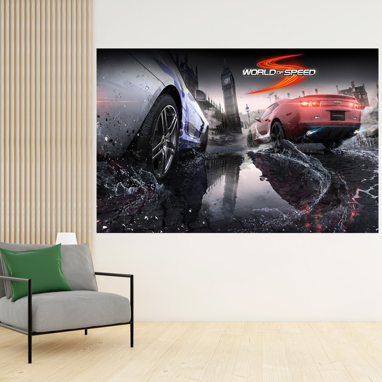 تابلو شاسی مدل گیمینگ طرح پوستر بازی کامپیوتر ی دنیای سرعت world of speed کد1089