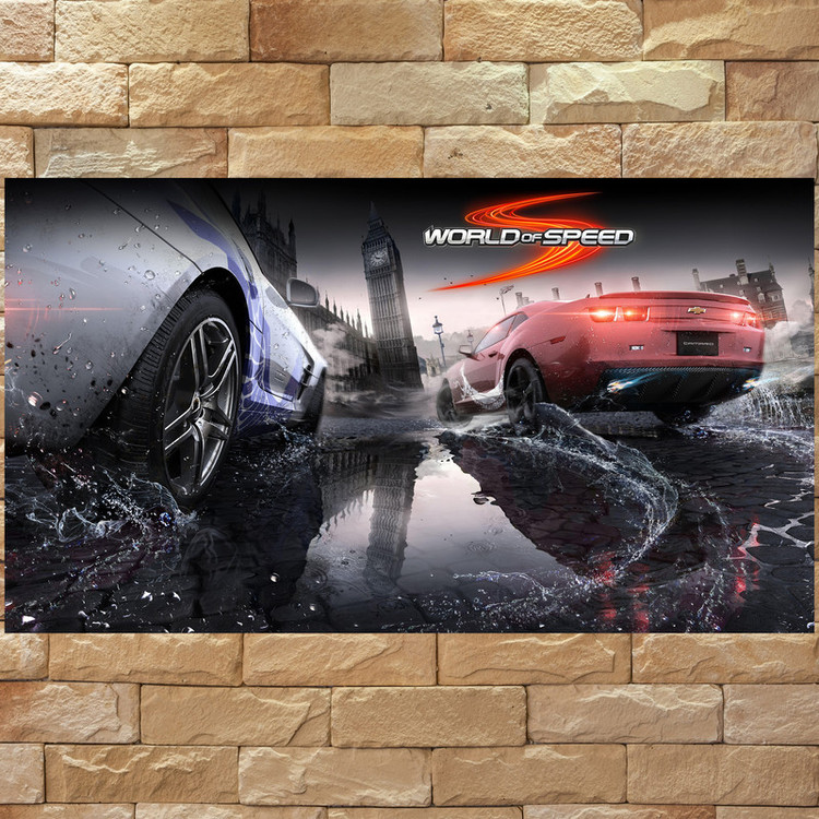 تابلو شاسی مدل گیمینگ طرح پوستر بازی کامپیوتر ی دنیای سرعت world of speed کد1089