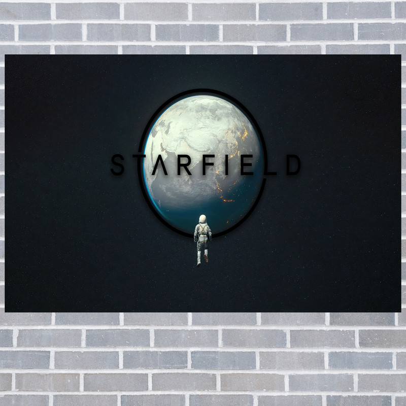 تابلو شاسی مدل گیمینگ طرح پوستر اصلی بازی جدید کامپیوتر ی استارفیلد  starfield کد 1074
