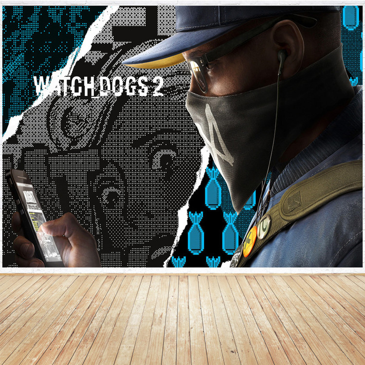 تابلو شاسی مدل گیمینگ طرح پوستر بازی کامپیوتر ی واچ داگز watch dogs کد 1108