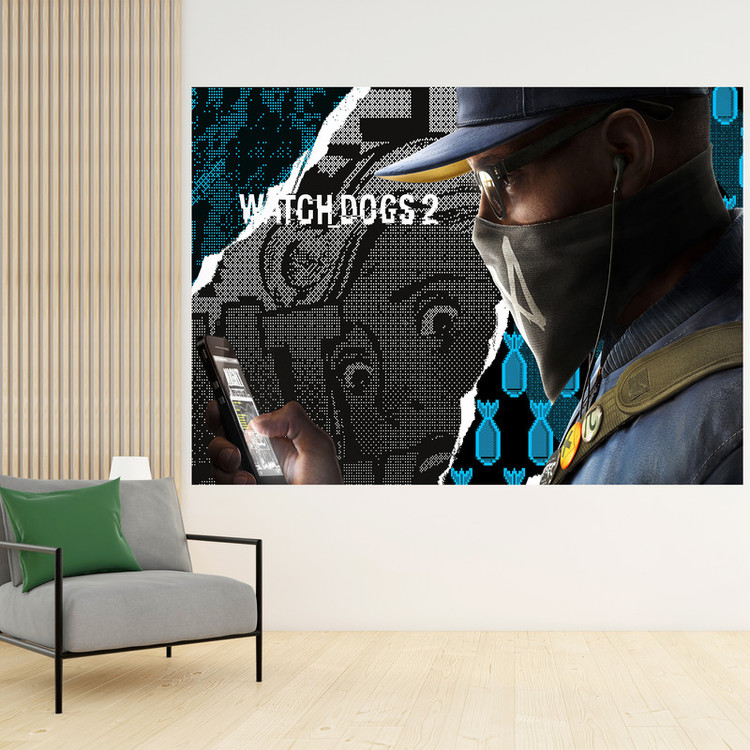تابلو شاسی مدل گیمینگ طرح پوستر بازی کامپیوتر ی واچ داگز watch dogs کد 1108