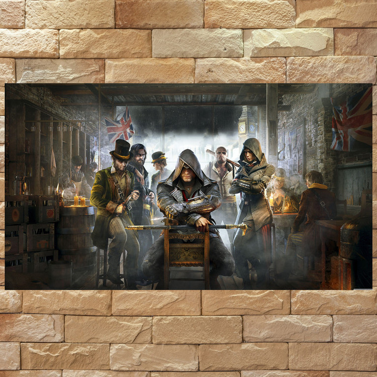 تابلو شاسی مدل گیمینگ طرح پوستر اصلی بازی game کامپیوتر ی اساسینز کرید سیندیکیت کد 1094assassins creed syndicate