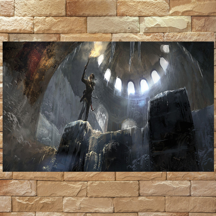 تابلو شاسی مدل گیمینگ طرح پوستر و نقاشی بازی کامپیوتر ی تامب رایدر tomb rider کد 1106