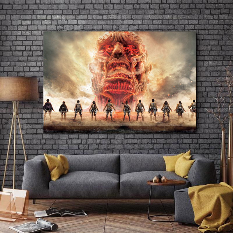 تابلو شاسی طرح انیمه مدل Attack On Titan کد 878