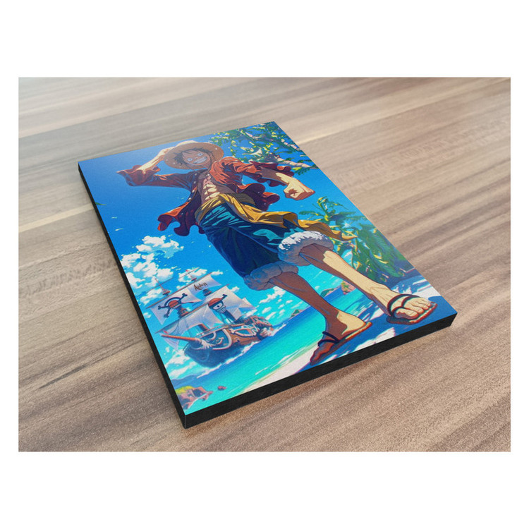تابلو شاسی گوفی مدل انیمه وان پیس لوفی دزد دریایی کلاه حصیری طرح Luffy One Piece Anime کد BEECH22