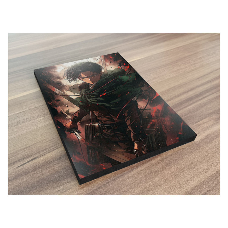 تابلو شاسی گوفی مدل انیمه اتک آن تایتان لیوای اکرمن طرح Levi Attack on Titan Anime AOT کد RED85