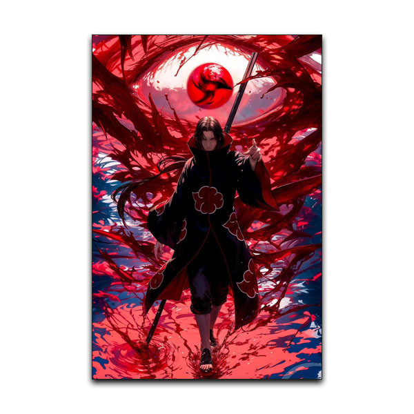 تابلو شاسی گوفی مدل ایتاچی انیمه ناروتو طرح Itachi Red Eye Naruto Anime کد EYE32
