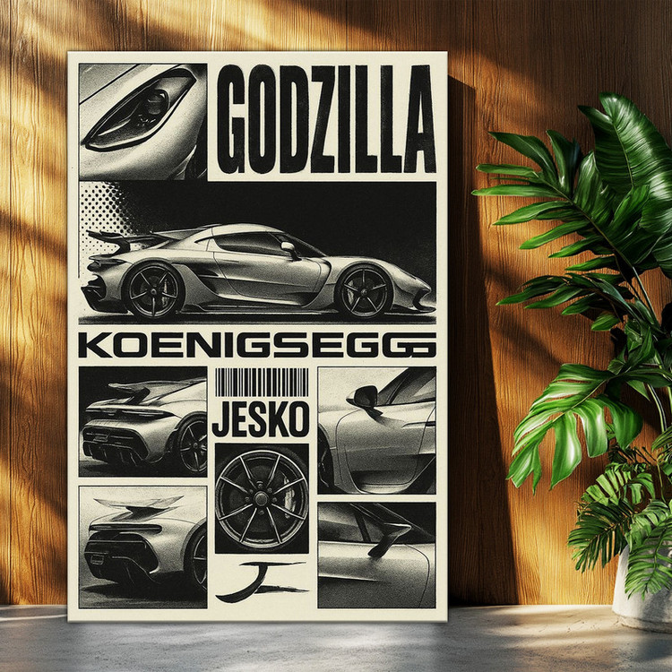 تابلو شاسی بکلیت طرح ماشین و خودرو Koenigsegg Jesko مدل T-po1615