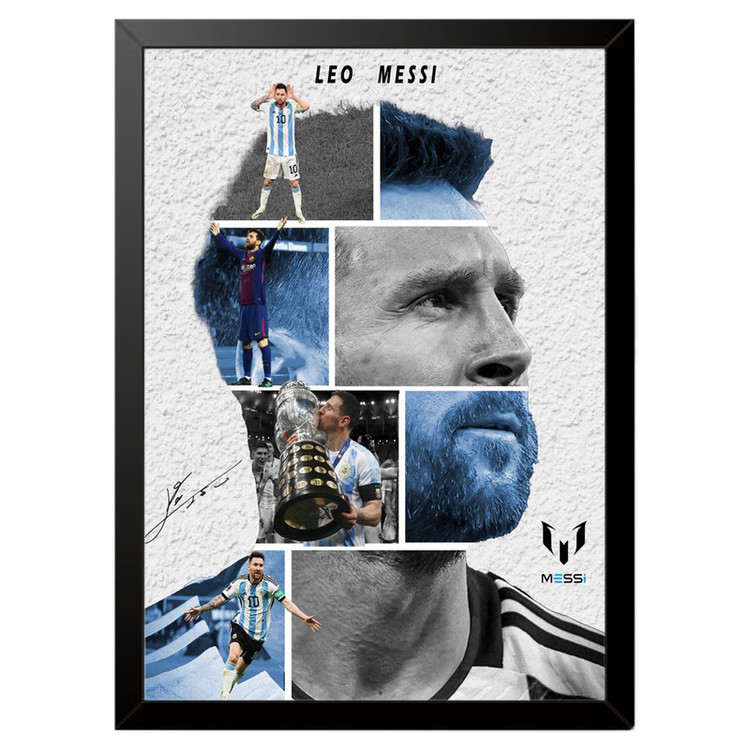 تابلو بکلیت طرح لیونل مسی Lionel Messi مدل b-po1646 فریم مشکی