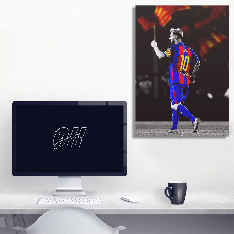 تابلو شاسی گالری استاربوی طرح مسی مدل Football 2