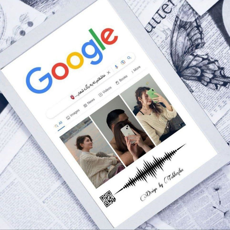 قاب موزیکال طرح گوگل با عکس اختصاصی هدیه خاص برای همسر