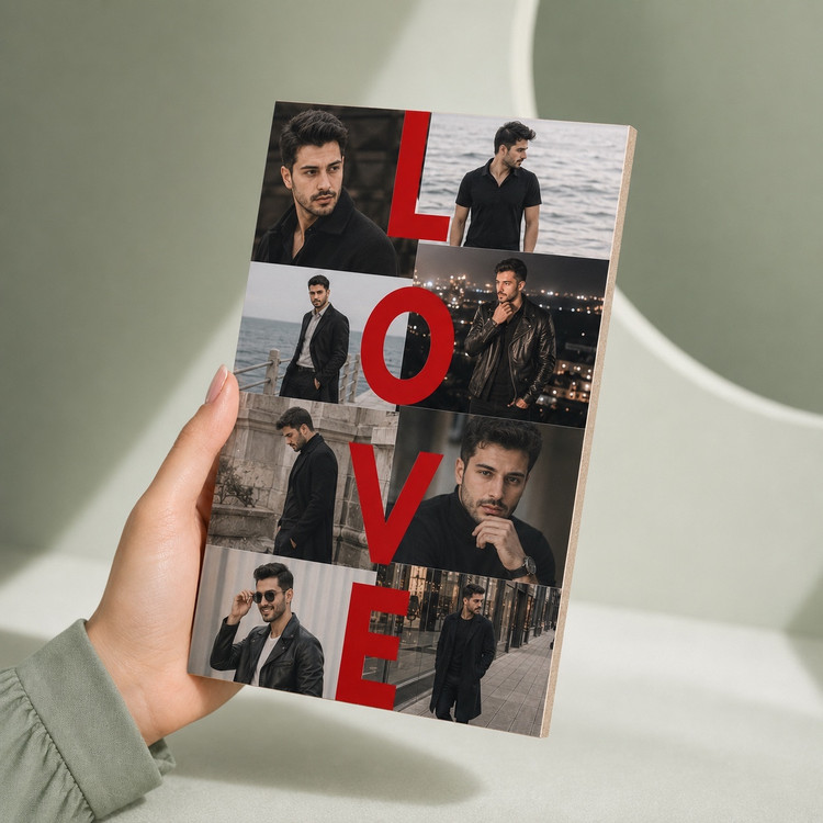 شاسی موزیک کلاژ عاشقانه LOVE چاپ عکس اختصاصی هدیه عاشقانه