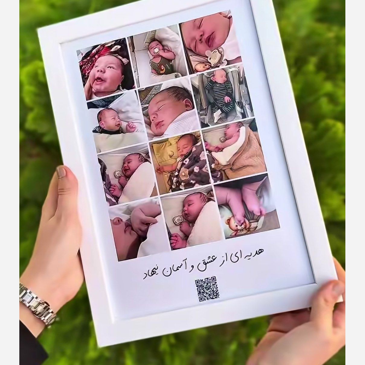 قاب عکس موزیکال مدل کلاژ هدیه نوزادی