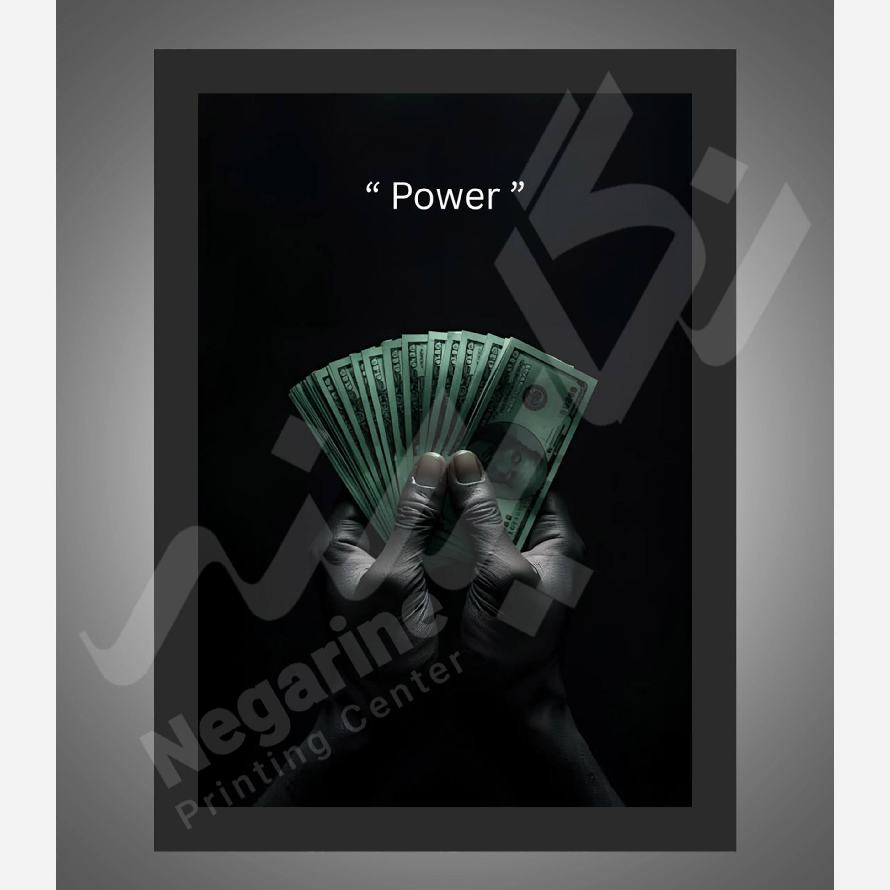 تابلو تزئینی طرح Power قدرت سایز A4