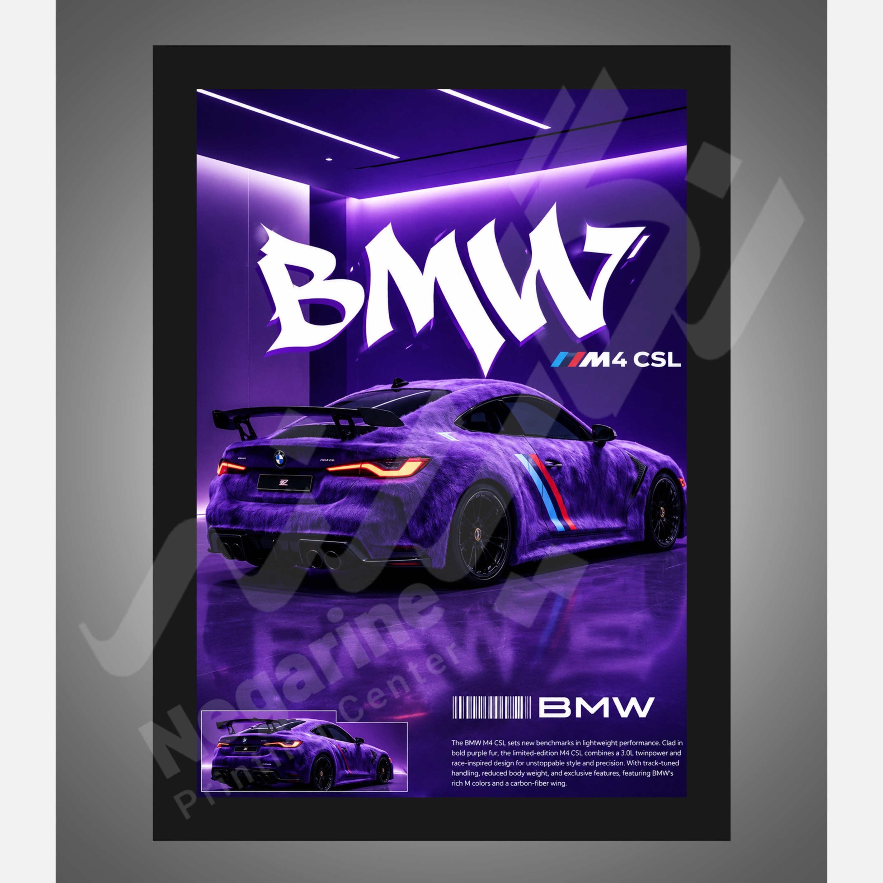 تابلو ماشین BMW سایز A4