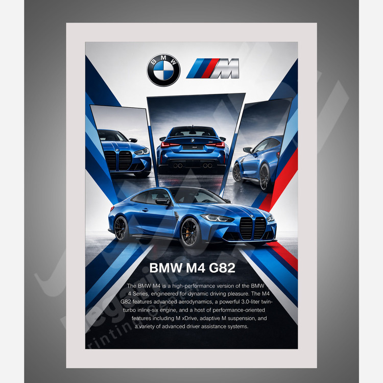 تابلو ماشین های لوکس خودرو BMW P2 سایز A4